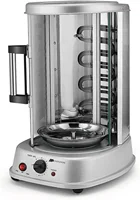 Vertical Rotisserie Oven Grill - Countertop Shawarma Machine Kebab Electric Cooker Rotating Oven, Stainless Steel Roaster w/Bake 1