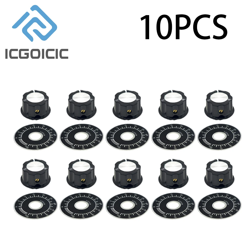 Hat 10 Set Hat With dial potentiometer potentiometer knob dial numerals sheet +MF-A03