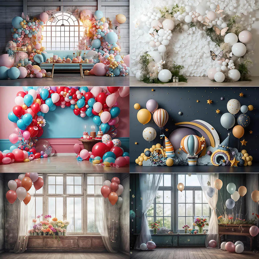 

Colorful Photography Background Kids Birthday Party Decor Photo Studio Spring Outdoor Scenery Backdrop Photocall Props Banner