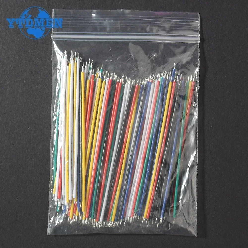 Rainbow Assortment Tin-Plated Breadboard Jumper Wire Kit - 120 Piece Set