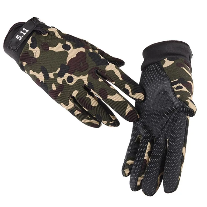 Outdoor Sport Mens Lightweight Breathable Tactical Gloves Riding Motocycel Non-slip Wearable Gear Camo Full Finger Gloves 