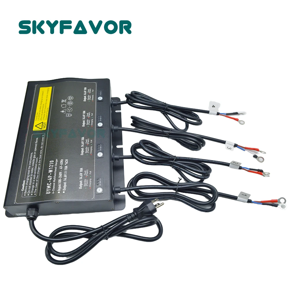 

Зарядное устройство на плате, 4 канала, 12 В, 10 А, 4 внешних аккумулятора, водонепроницаемое автоматическое Универсальное зарядное устройство для lifepo4 свинцово-кислотного литиевого аккумулятора