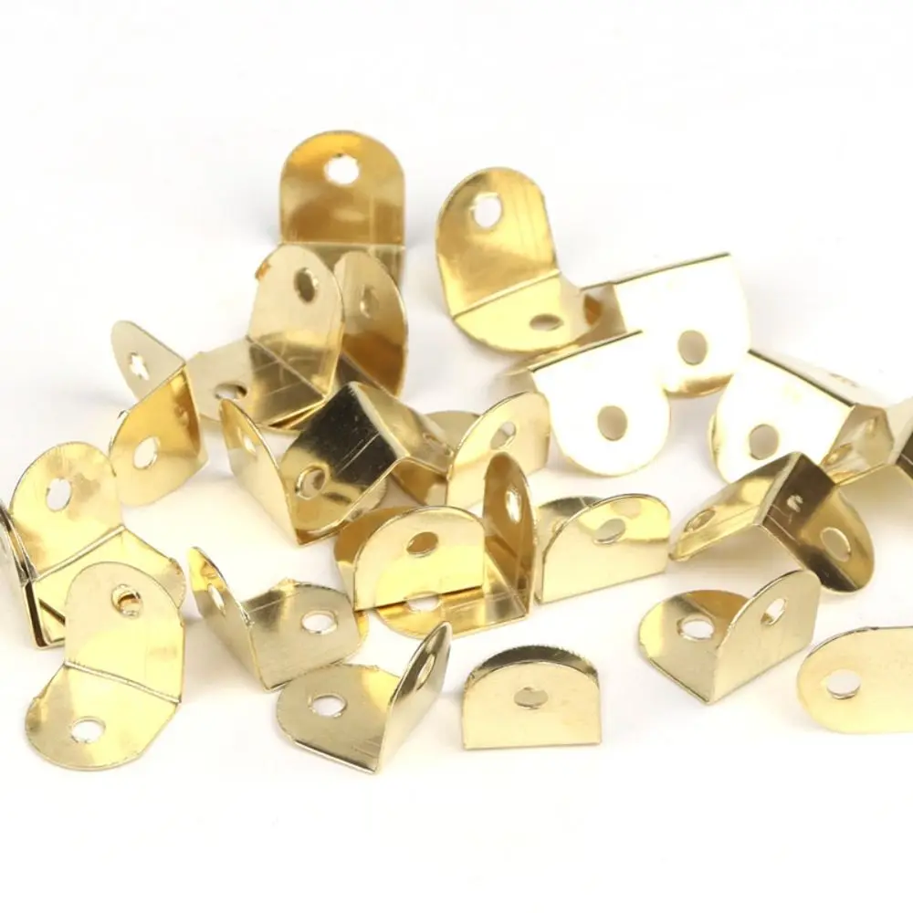 Metal Stainless Angle Bracket Small Furniture Connecting Parts Mini Shape Picture Brackets L Shape Corner Joint Brace 100 Pcs