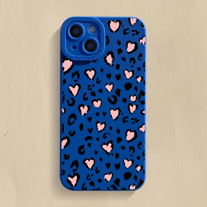 Leopard Print Floral Soft Phone Case Cover