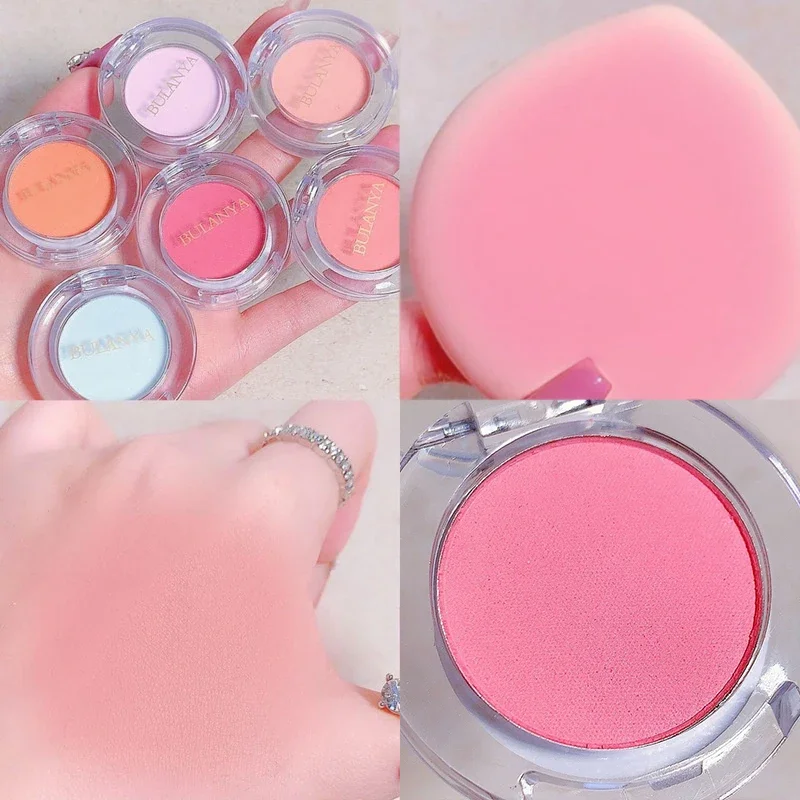 Girl Blush Peach Cream Makeup Blusher Palette Cheek Contour Pink Waterproof Cosmetic Beauty Powder Soft Smooth New Makeup Rouge