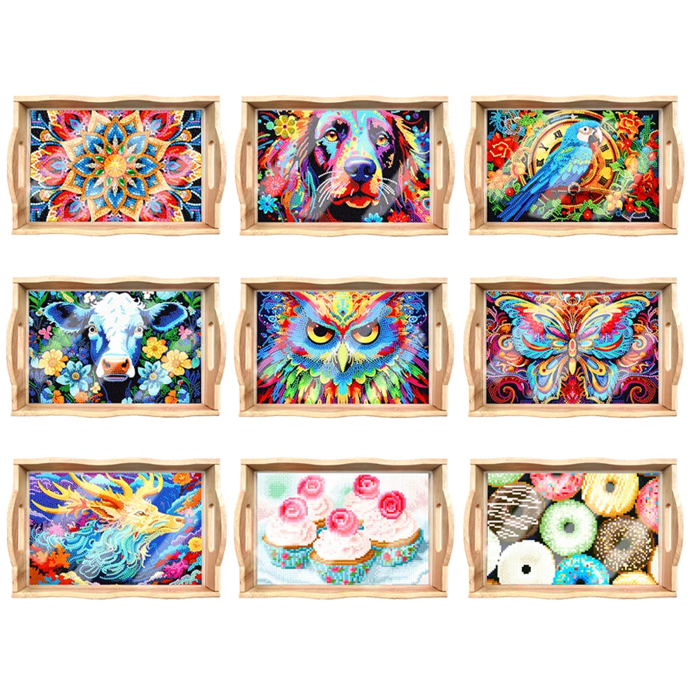 Wood Diamond Painting Tray Organizer, 15-Grid Diamond Painting