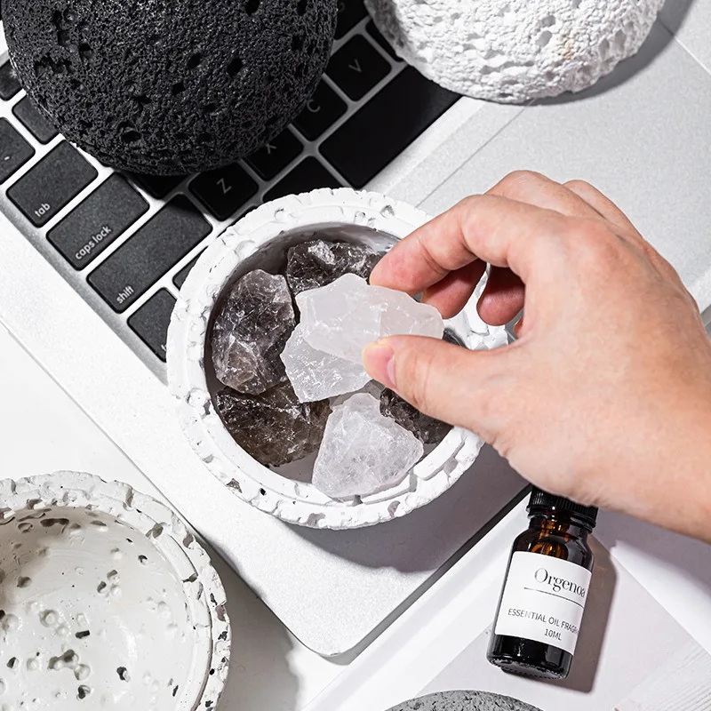 Volcano rock aromatherapy crystal diffuser essential oil household indoor long-lasting light fragrance fireless aromatherapy