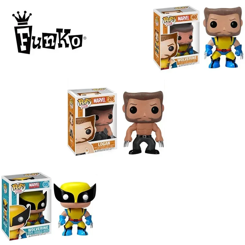 thumbnail image 2 of Nuevo Funko POP Marvels Wolverine 40# brilla en la oscuridad Logan 28# Wolverine 05# Figura de vinilo Modelo Juguetes Adultos y niños Regalos de Navidad, 2 of 5