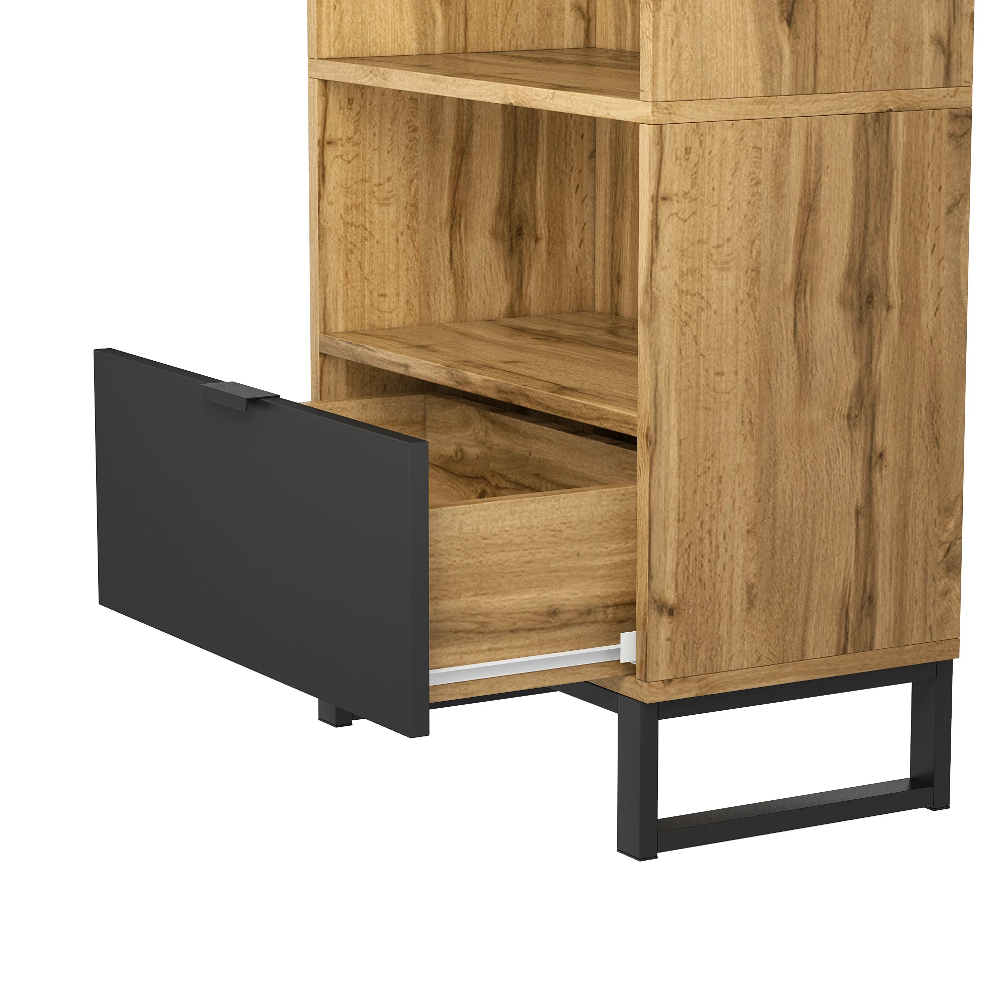 Kleiderschrank – 1-teilig, 1 Schublade, ein Fach mit verstellbaren Regalen, mit Kleiderstange – Detail 10