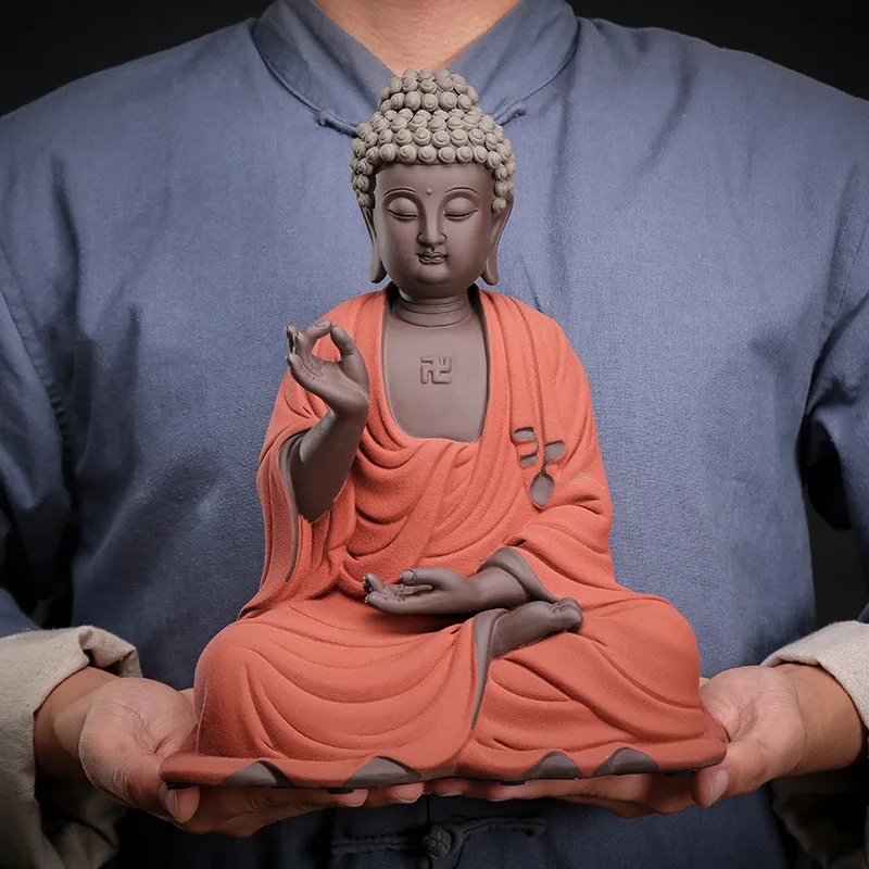 Sakyamani Porcelain Buddha Statue, Tea Pet Tea Ceremony, Living Room Backflow Incense, Creative Zen Decoration