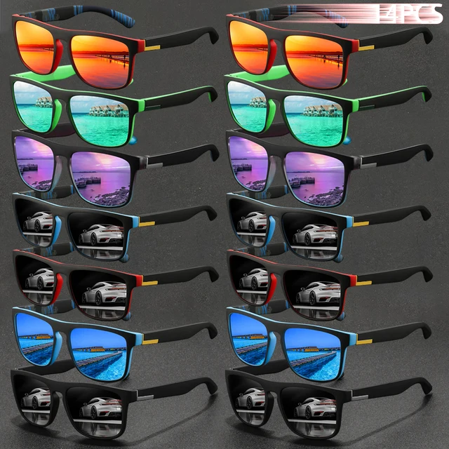 14 pièces mode Vintage carré lunettes de soleil hommes femmes pêche conduite homme marque de luxe concepteur lunettes de soleil rétro lunettes UV400 1