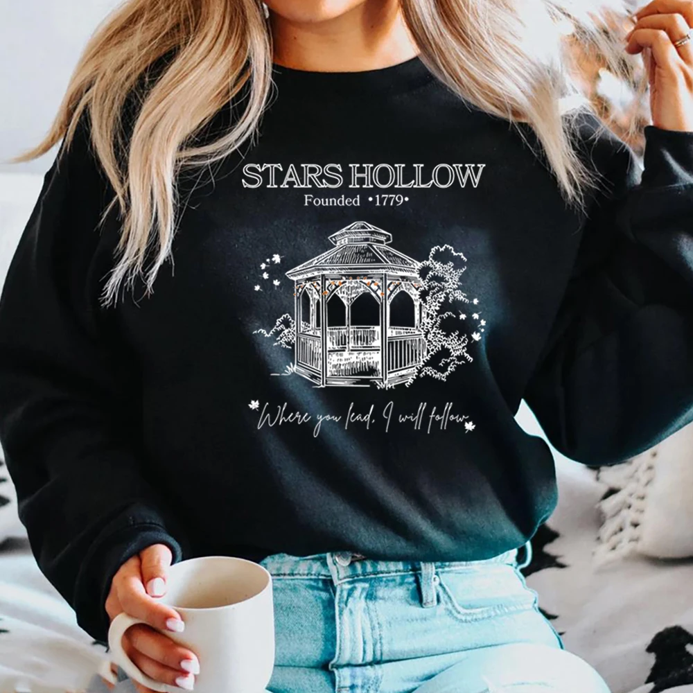 Tv Show Gilmore Girls Sweatshirt Stars Hollow Hoodie Luke\'s Diner Coffee Lover Sweater Retro Dragonfly Inn Crewneck Sweatshirts