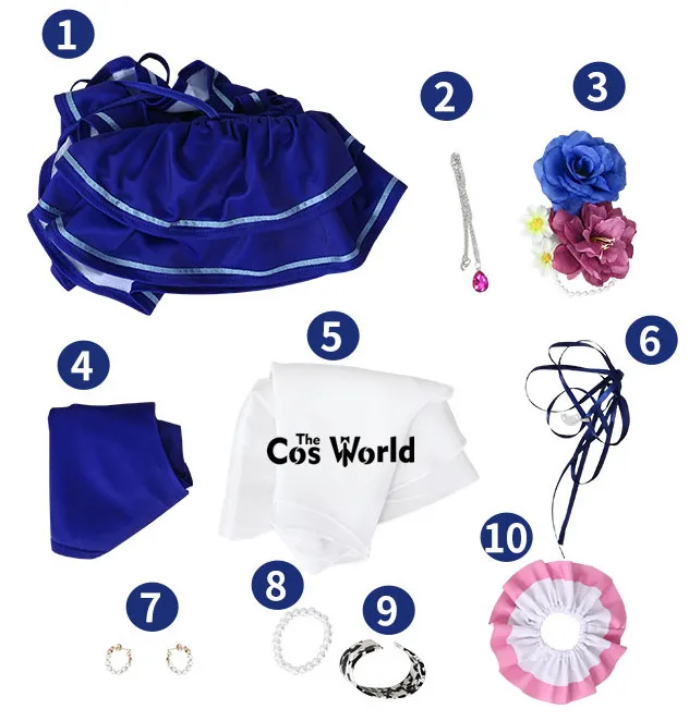 Love Live Liella Sunny Ocean Shibuya Kanon Tang Keke Arashi Chisato Heanna Sumire Swimwear Swimsuit Anime Cosplay Costumes Liella Ocean Cosplay Swimwear Set 3