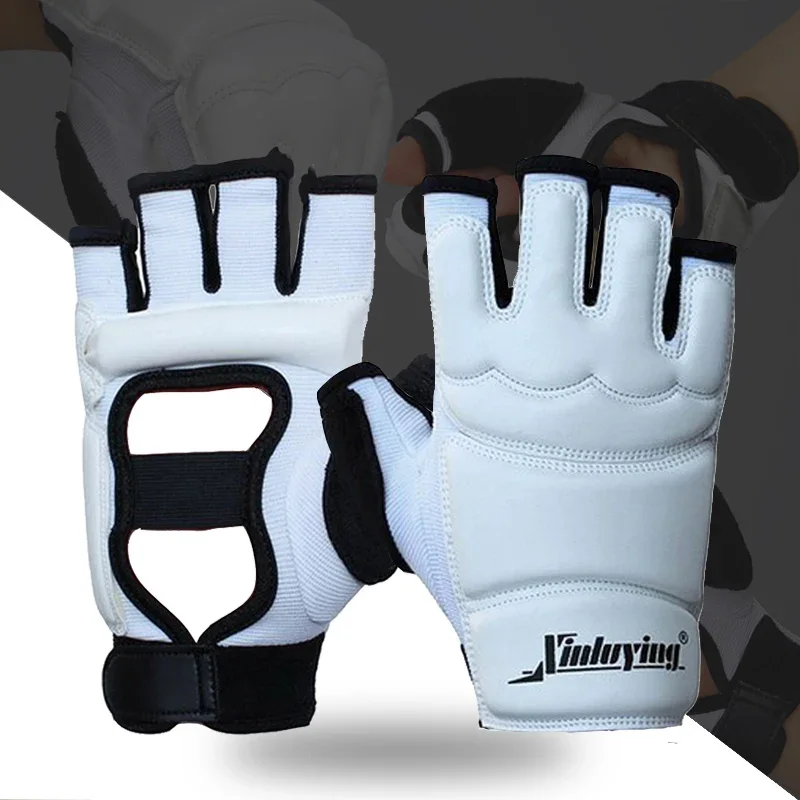 Taekwondo Gloves Fighting Hand Protector WTF Approved Martial Arts Sports Hand Guard PU Leather Fitness Boxing Gloves