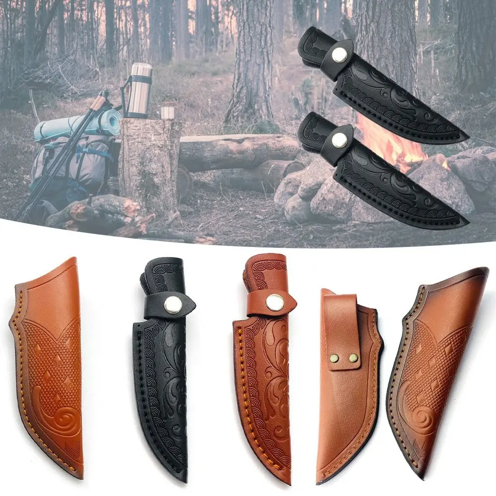 

Leather Sheath Holder Knife Sheath Holster Straight Knife Tool Belt Loop Case Camp Outdoor Carry Flashlight Case