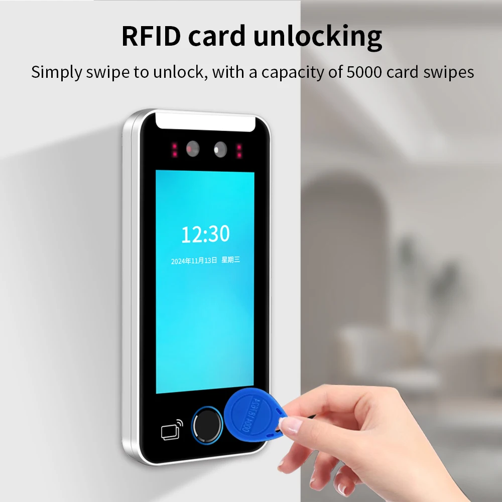 Asia Teco World Debut 5inch 5000user TCP/IP WIFI Dynamic Face Recognition Access Control Attendance Machine Fingerprint Reader fingerprint face recognition machine face recognition access control system
