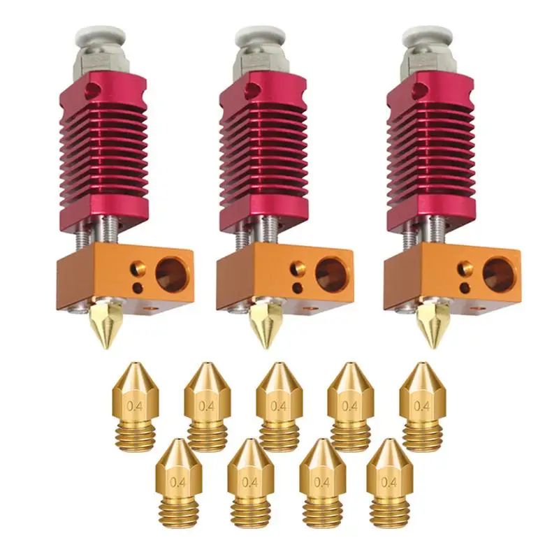 

3pcs/set 3D Assembled Extruder Hotend Metal Hotend Kit For CR--10 / CR10 / CR10S / Enders 2 / Enders 3 / 3 Pro / Enders 5