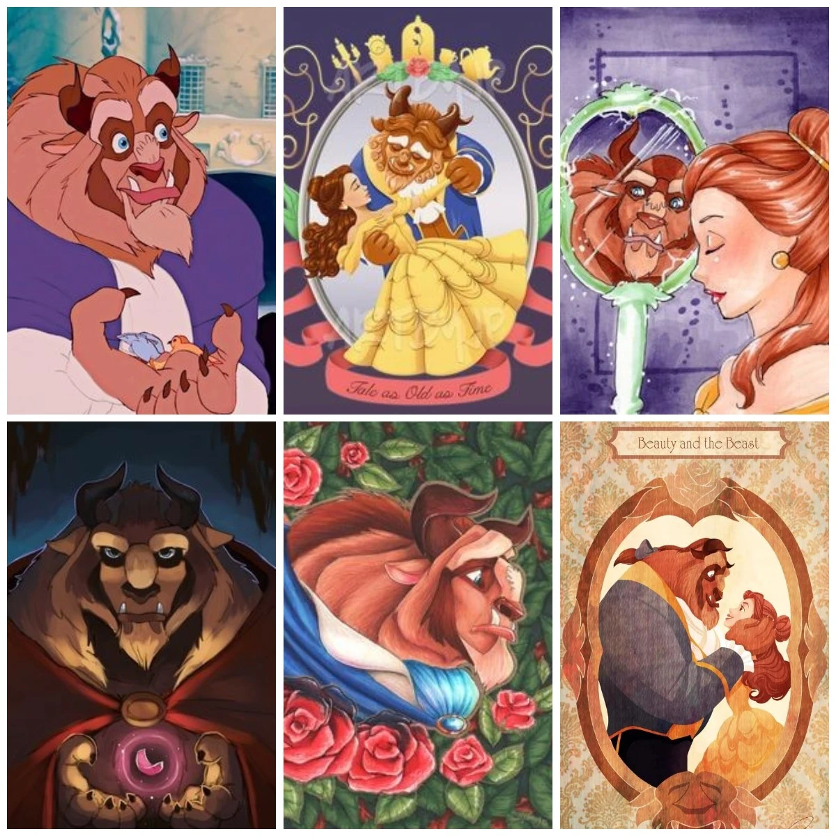 Disney Cartoon Beauty and The Beast Wall Canvas Painting Poster Prints for  Home Living Room Decor| | - AliExpress