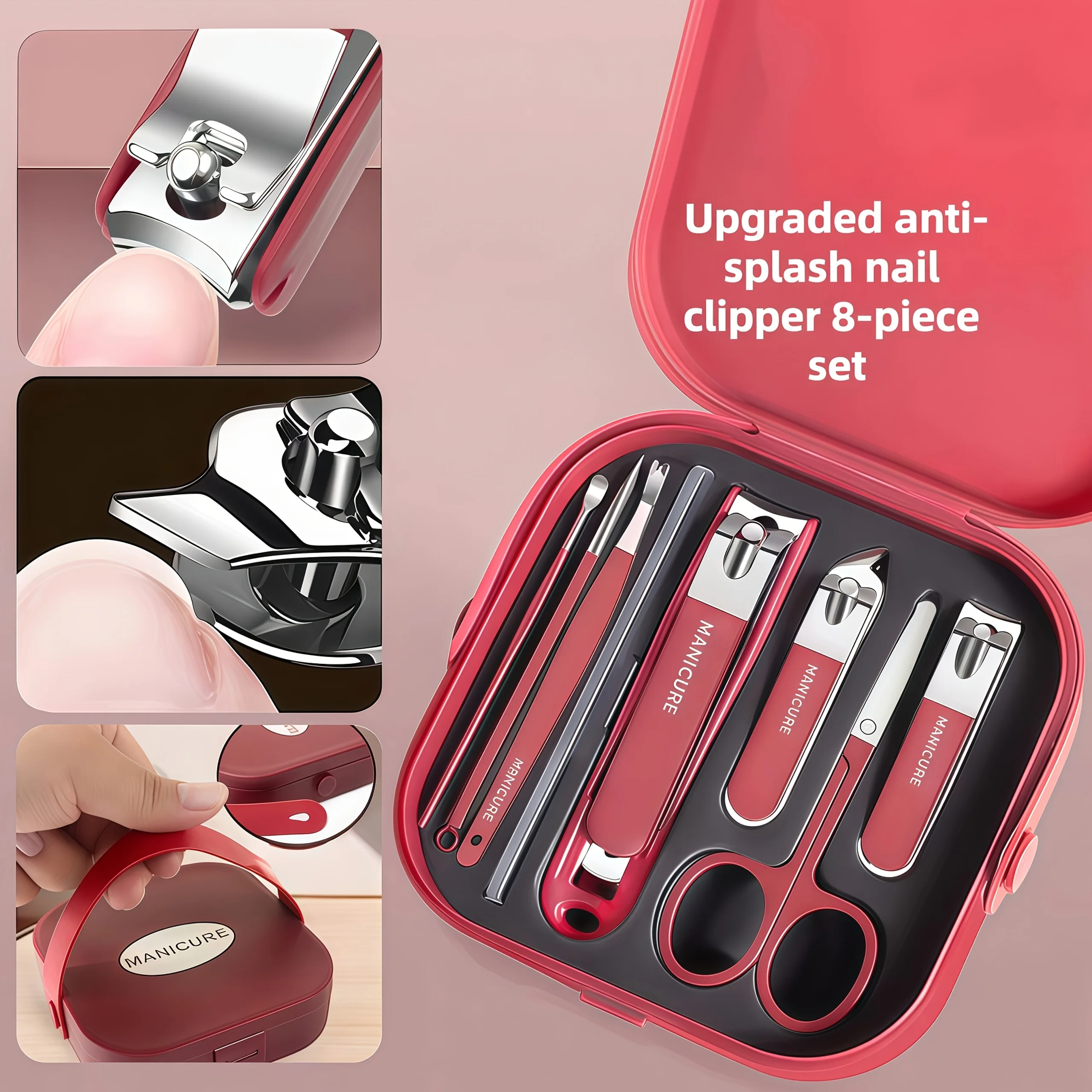 Stainless Steel Professional Nail Care Kit | Nail Clippers and Manicure Tools with Portable Storage Box - Perfect Gift Set