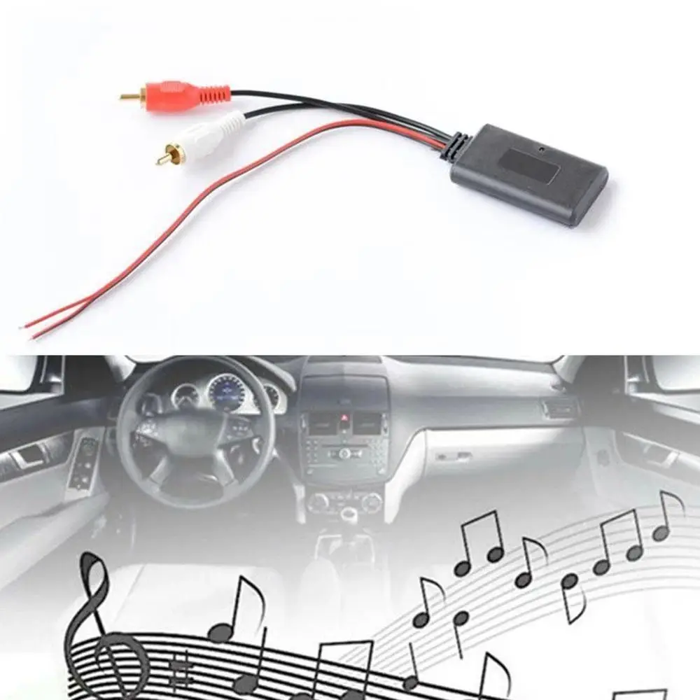 Durable Universal Auto Audio Input Wireless Music Cable Adapter AUX Receiver Bluetooth Receiver 2 RCA Cable Module bluetooth adapter bluetooth audio receiver bluetooth transceiver adapter audio adapter bluetooth aux adaptor