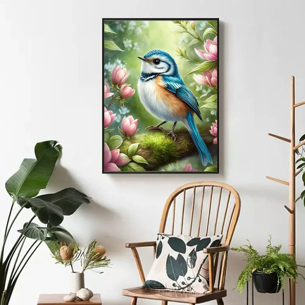 HUACAN 5D Diamond Painting Kits Animal Bird Full Drill Embroidery Mosaic Flower Rose New Collection Home Decor Gift