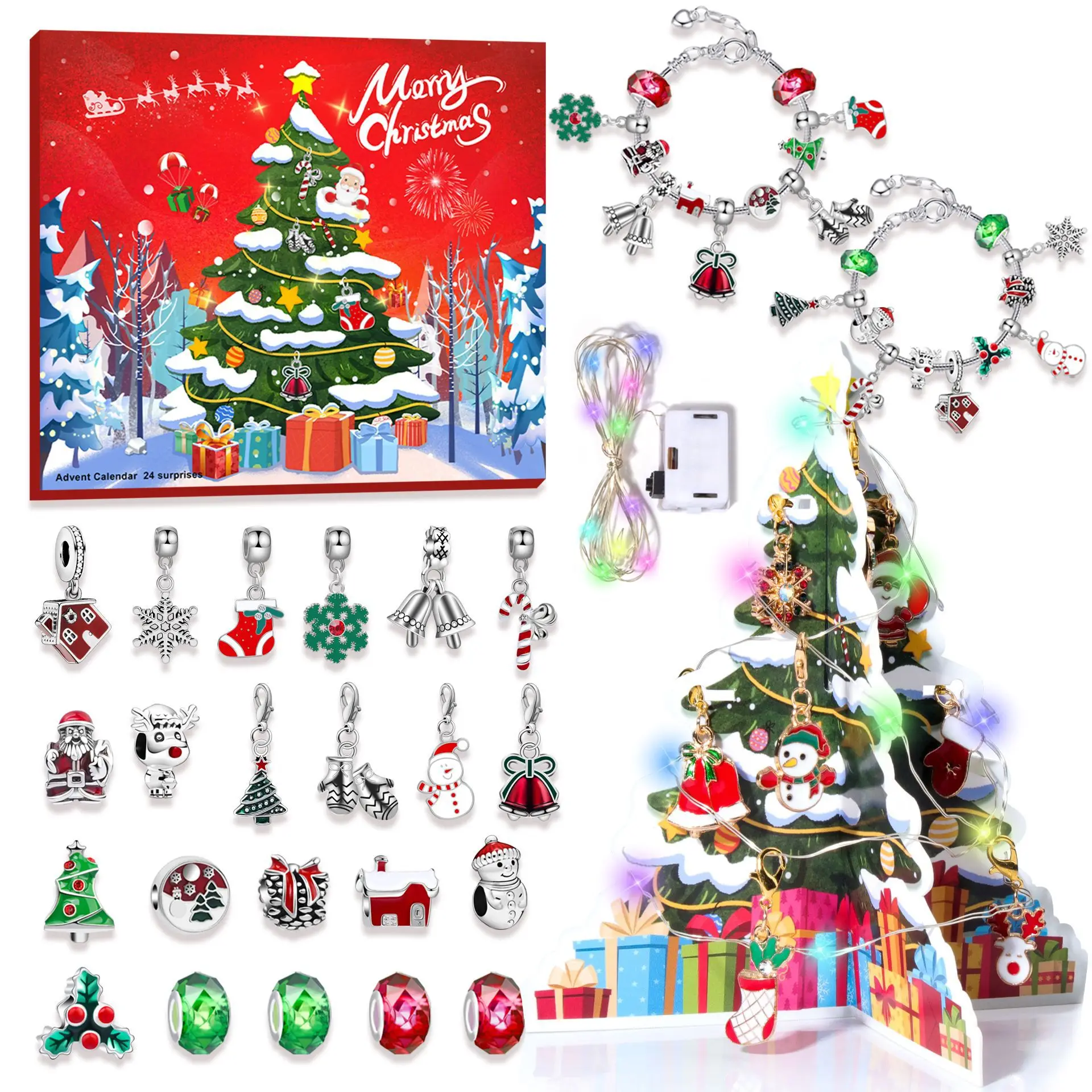 2026年アドベントカレンダーギフトボックスDIY雪だるまサンタクロース