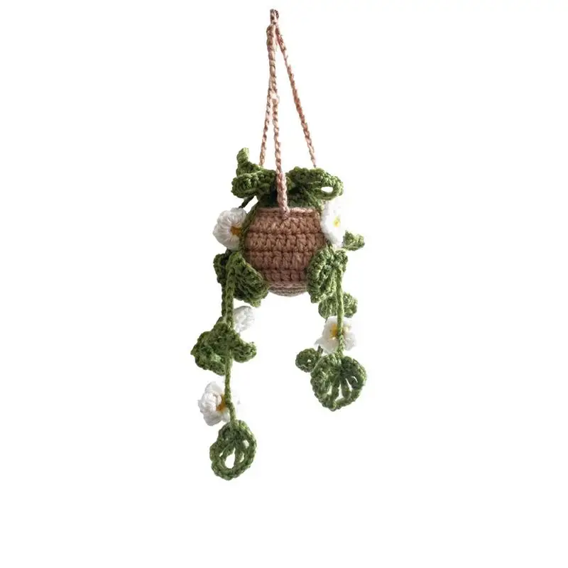 

Car Crochet Ornament Adjustable Woven Spider Ivy Rear View Mirror Ornament Rear View Mirror Pendant For Car Ornament Cute