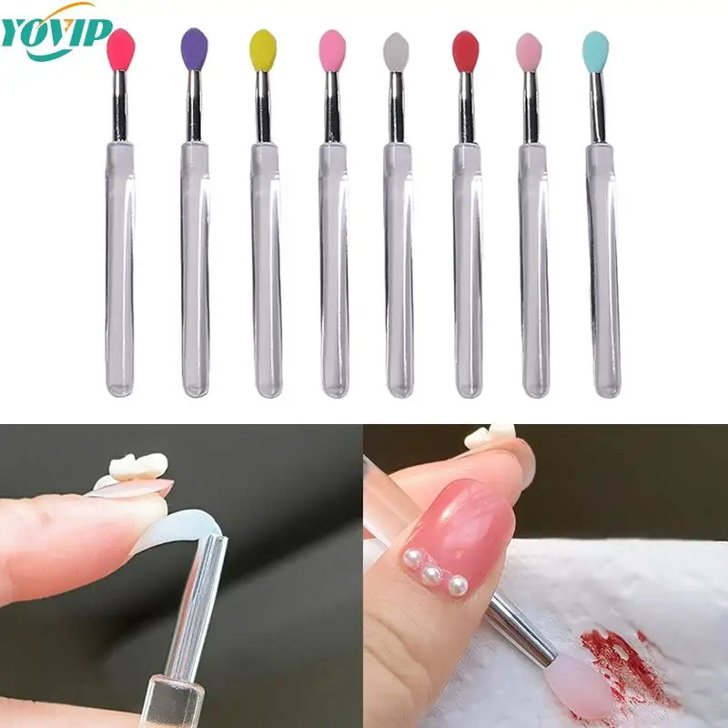 

Portable Silicone Lip Brush With Cover Soft Multifunctional Lip Balm Applicator Lipstick Lipgloss Eyeshadow Makeup Brushes