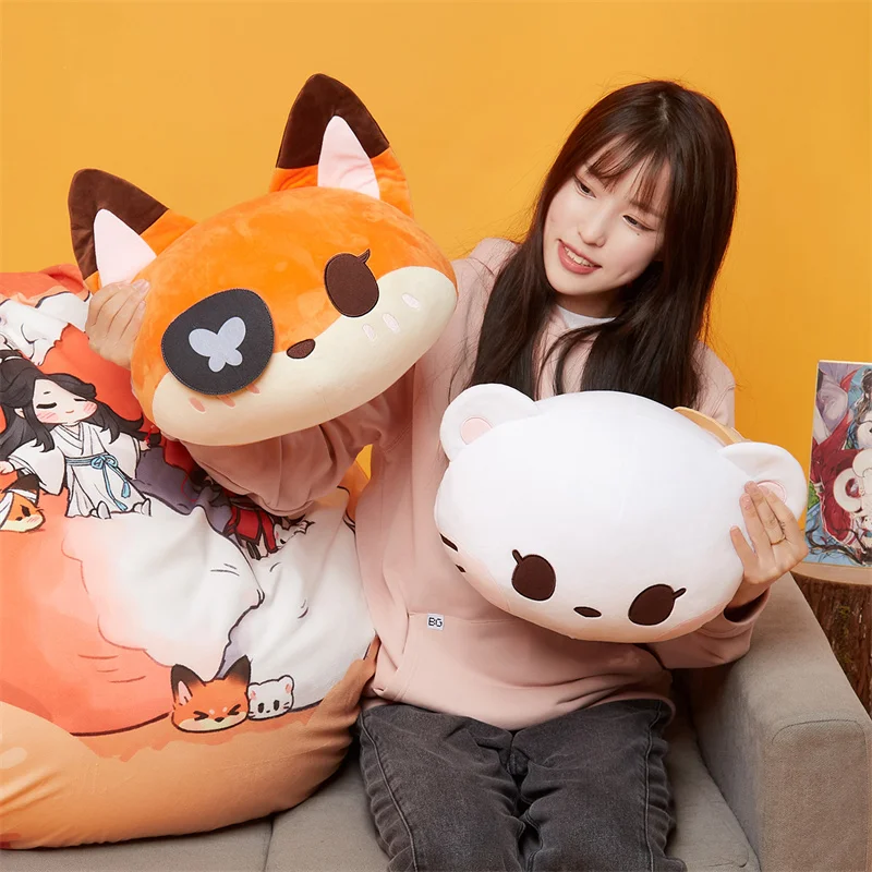 

Pre-sale New Original Anime Tian Guan Ci Fu TGCF Fox Rabbit Plush Doll Pillow Comic Hua Cheng Xie Lian Cushion Q ver.