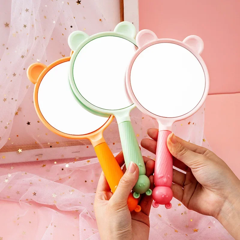 2Pcs/set Cute Kawaii Cat Ear Hair Brush Comb Mirror Princess Portable Makeup Styling Hairbrush for Women Girls Health Care Tools