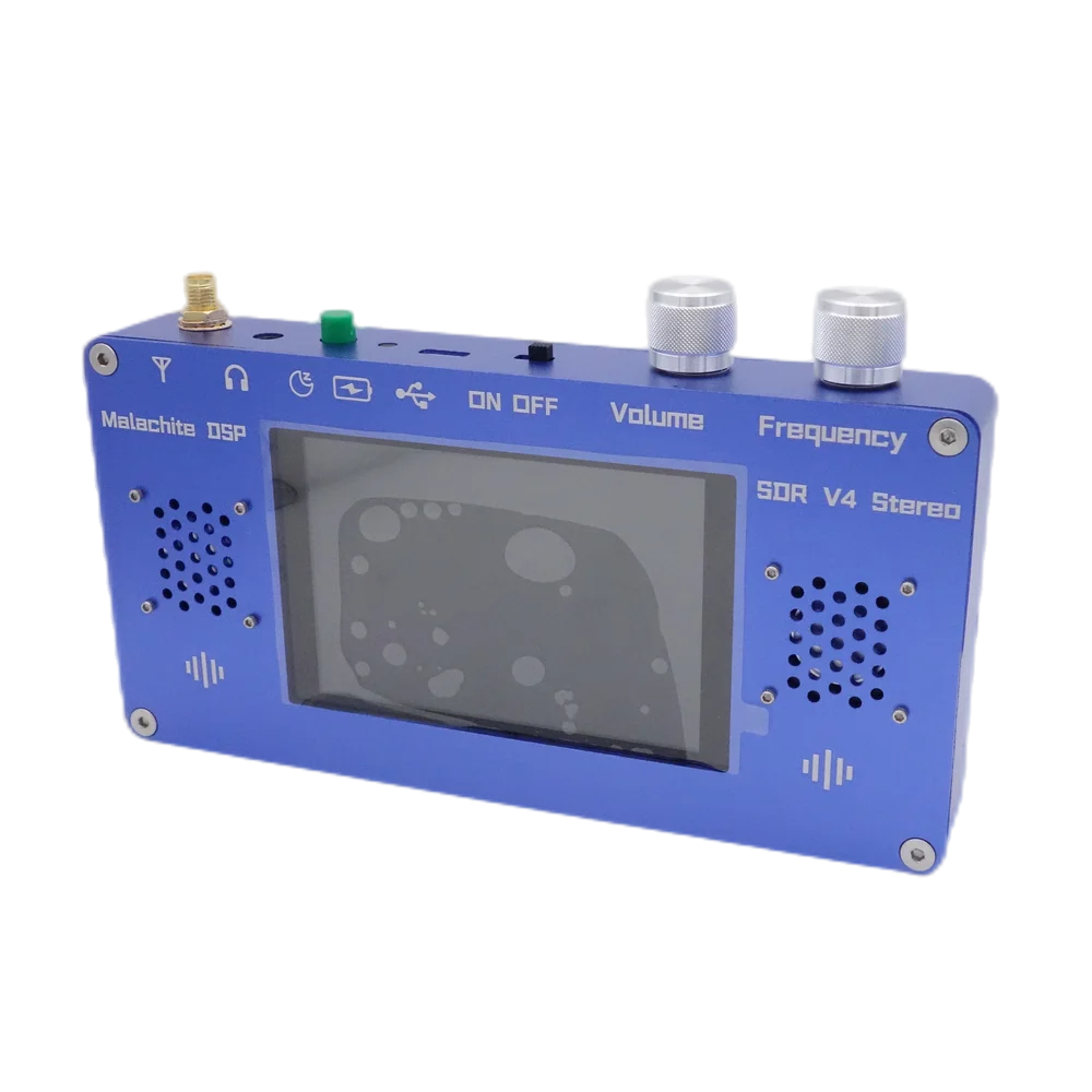 ֽ 1.10D 50KHz-2GHz V4 Malahite-SDR ű AM SSB NFM WFM DSP  ű, 3.5 LCD + 8000mAh ͸