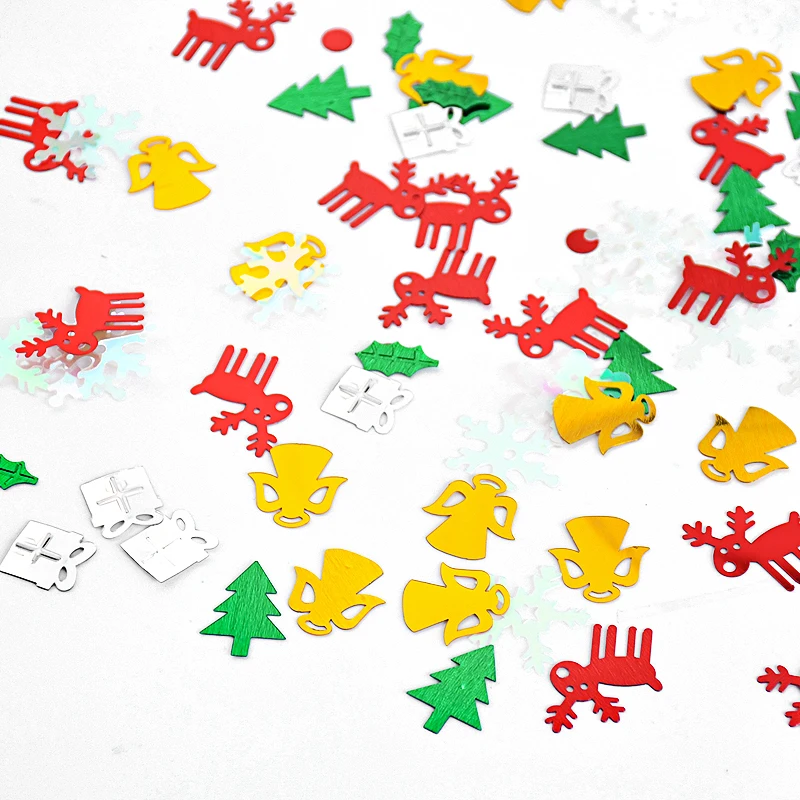 25G/Bag Colorful Christmas Series Confetti Xmas Tree Snowflake Sequin Table Confetti Xmas Party Home Decors New Year Gifts