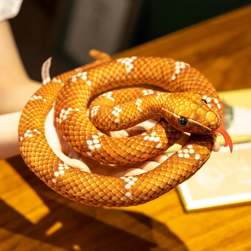 Creative snake plush toy cartoon snake doll prank funny children python doll small fake snake pocket snake