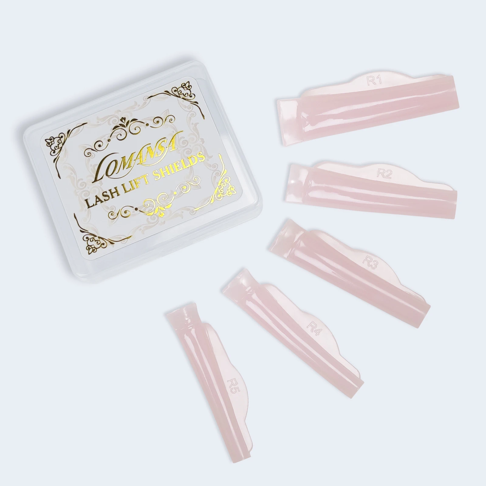 Lomansa 5 Pairs New C Curl Silicone Eyelash Perm Pads Sticky Lash Lift Pad Lifting 3D Eyelash Curler Accessories Makeup Tool