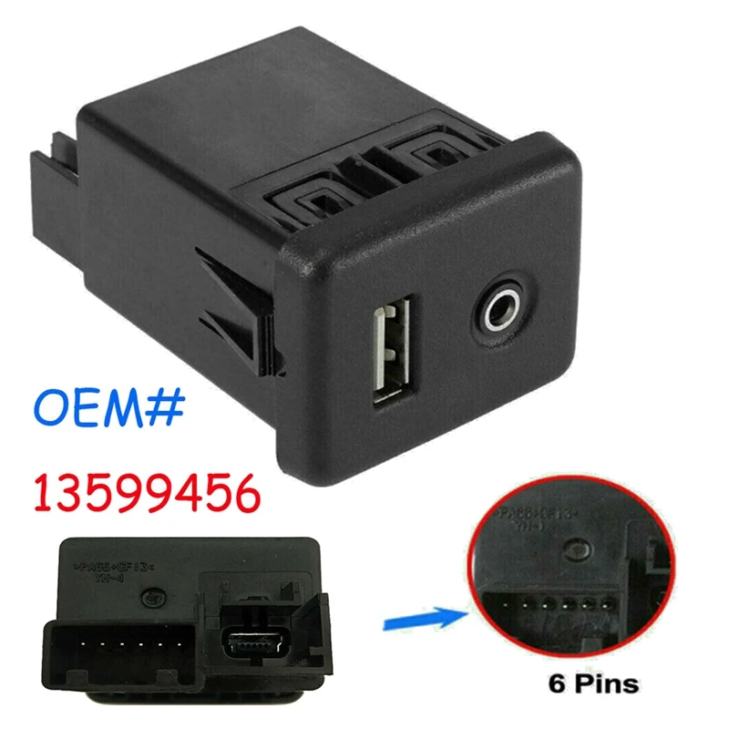 

For Opel Vauxhall Insignia a GMC Chevrolet Buick Audio Auxiliary AUX Jack USB Charging Port Module Socket 13599456