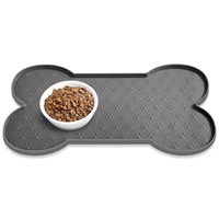 Pet Feeding Mat Silicone Dog Food Mat Anti-Slip And Waterproof Dog Bowl Mat,Thickened Dog And Cat Mat For Food And Water 1