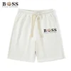 2024 Summer Men's Sports Shorts Solid Color Straight Barrel Pattern Loose Elastic Waist Drawstring Casual Shorts Jogging Shorts 3