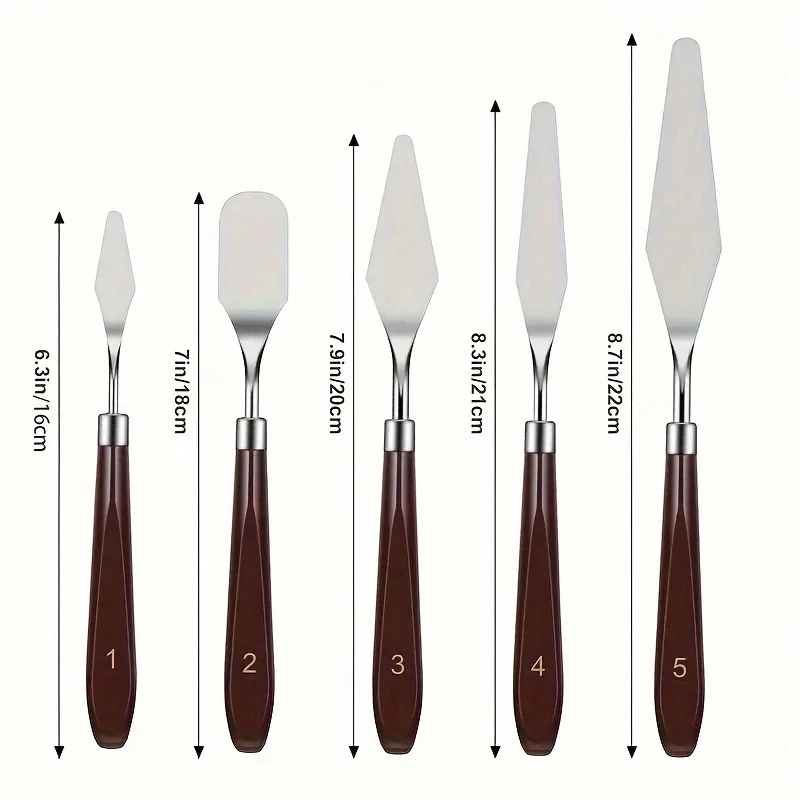 11pcs Professional Stainless Steel Palette Knife Set For Acrylic, Oil, Watercolor & Rock Painting 4