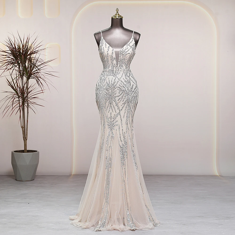 Sundress dress sequins silver evening dresses prom dress luxury wedding  party dress formal occasion robes de soire Bride dress - AliExpress 320