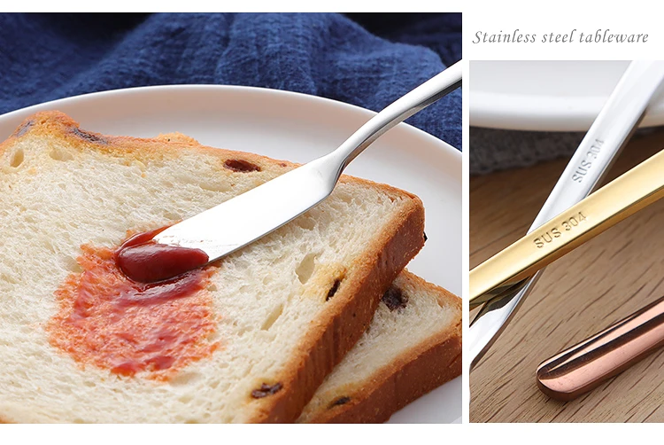 Description Picture 4 of itemStainless Steel Better Butter Spreader Easy Spread Cold Hard Butter Cheese Jams Knifes Western Cutlery Breakfast Tool Knife