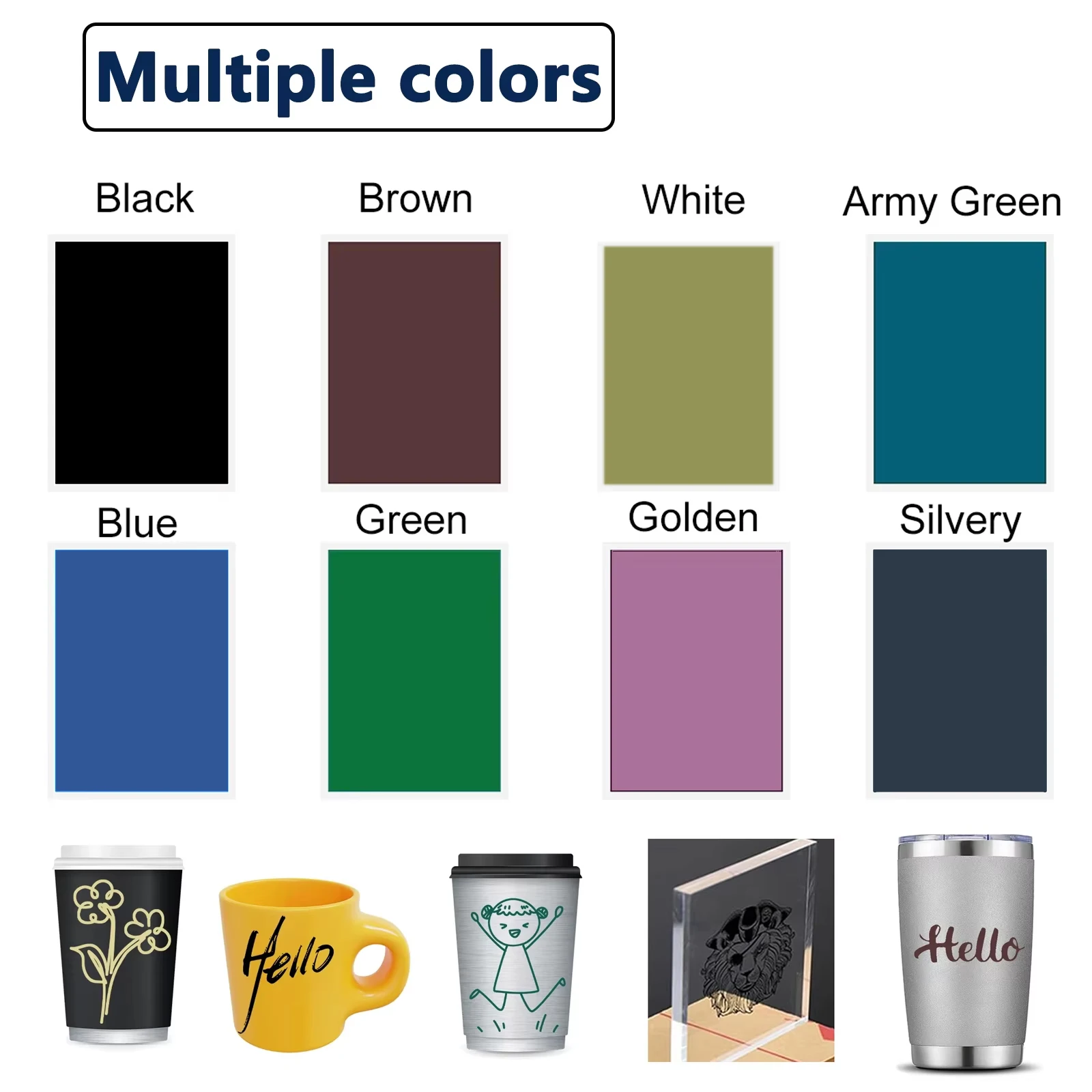 Papier à découper pour Fiber de CO2, semi-conducteur, marquage Laser UV, Machine de gravure, matériel, céramique, verre, pierre, outil de gravure Laser