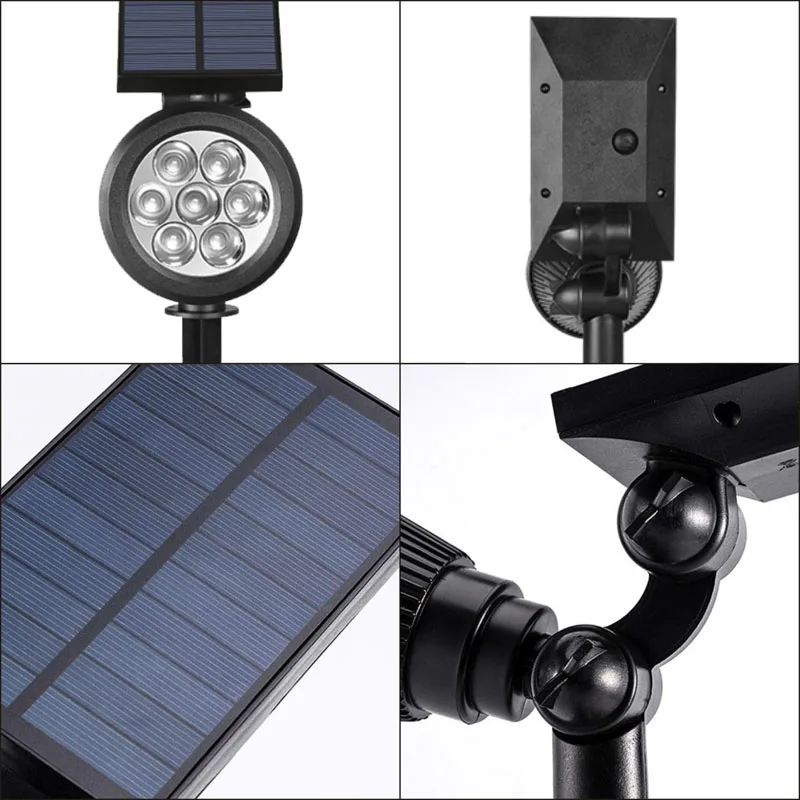 Description Picture 4 of item1Pcs 7LED Solar Outdoor Lights RGB Changing Lawn Ground Lamp IP65 Waterproof Landscape Spotlights Lighting For The Garden Decor