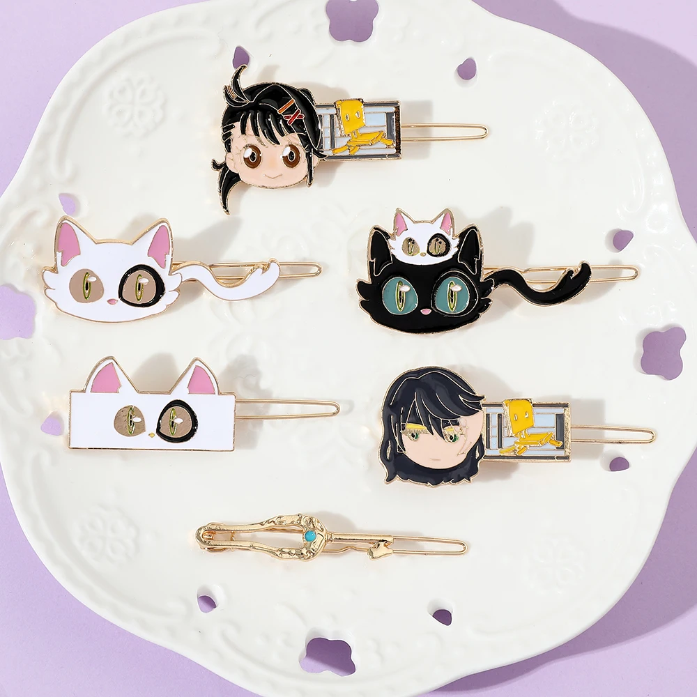 

Lingya Journey White Cat Breast Pin Hair Clip Badge Anime Lingya Minister Cat Surrounding Items