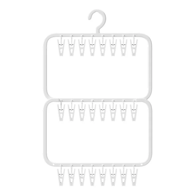 Clothes Drying Rack Multi-clip Sock Drying Hanger Multi-functional Detachable Space Saving For Drying Underwear Towel Socks Baby Clothes