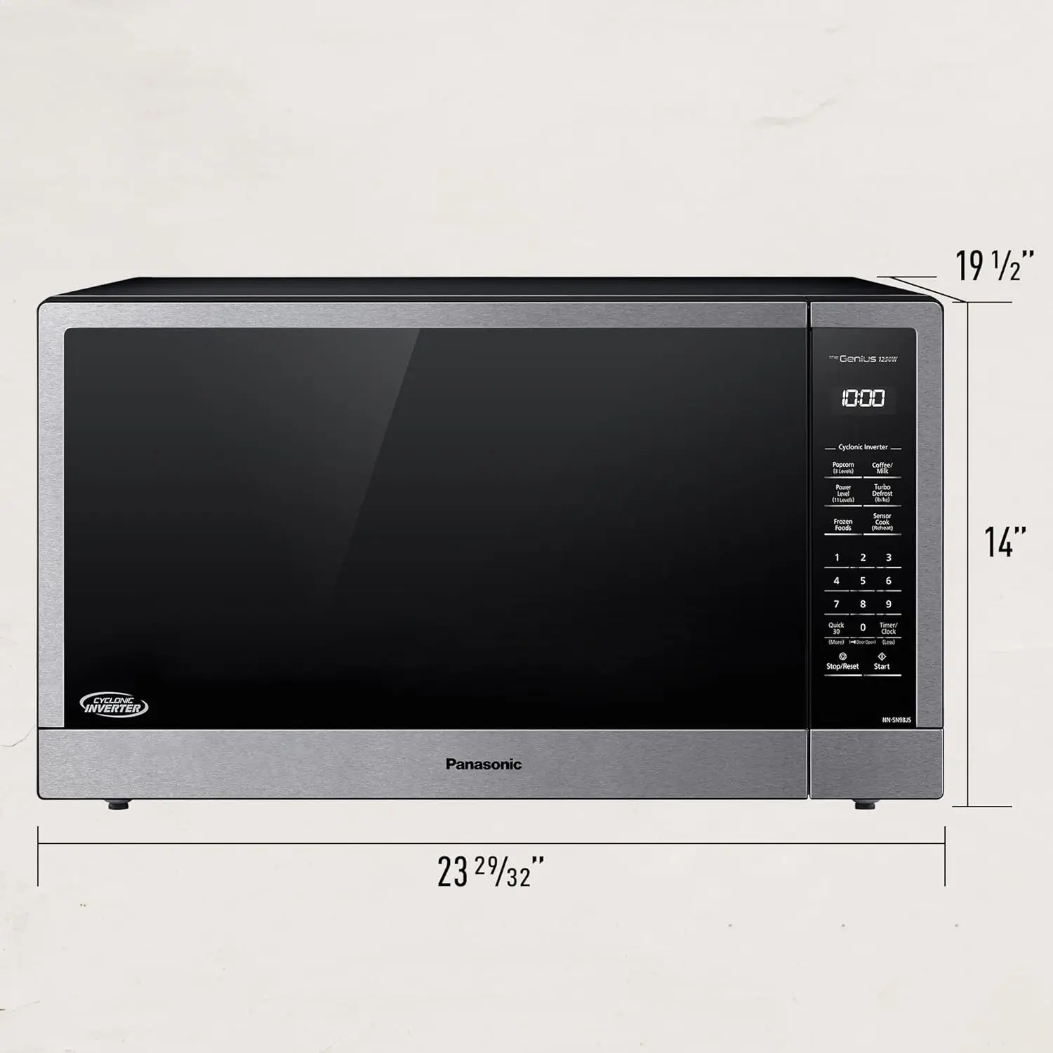 NN-SN98JS Microwave Oven Countertop 2.2 Cft Stainless Steel Panasonic Countertop Microwave Oven with Cyclonic Inverter 4