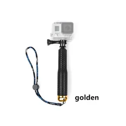 Extendable 48cm Aluminum Alloy Handheld Selfie Stick - Gold color