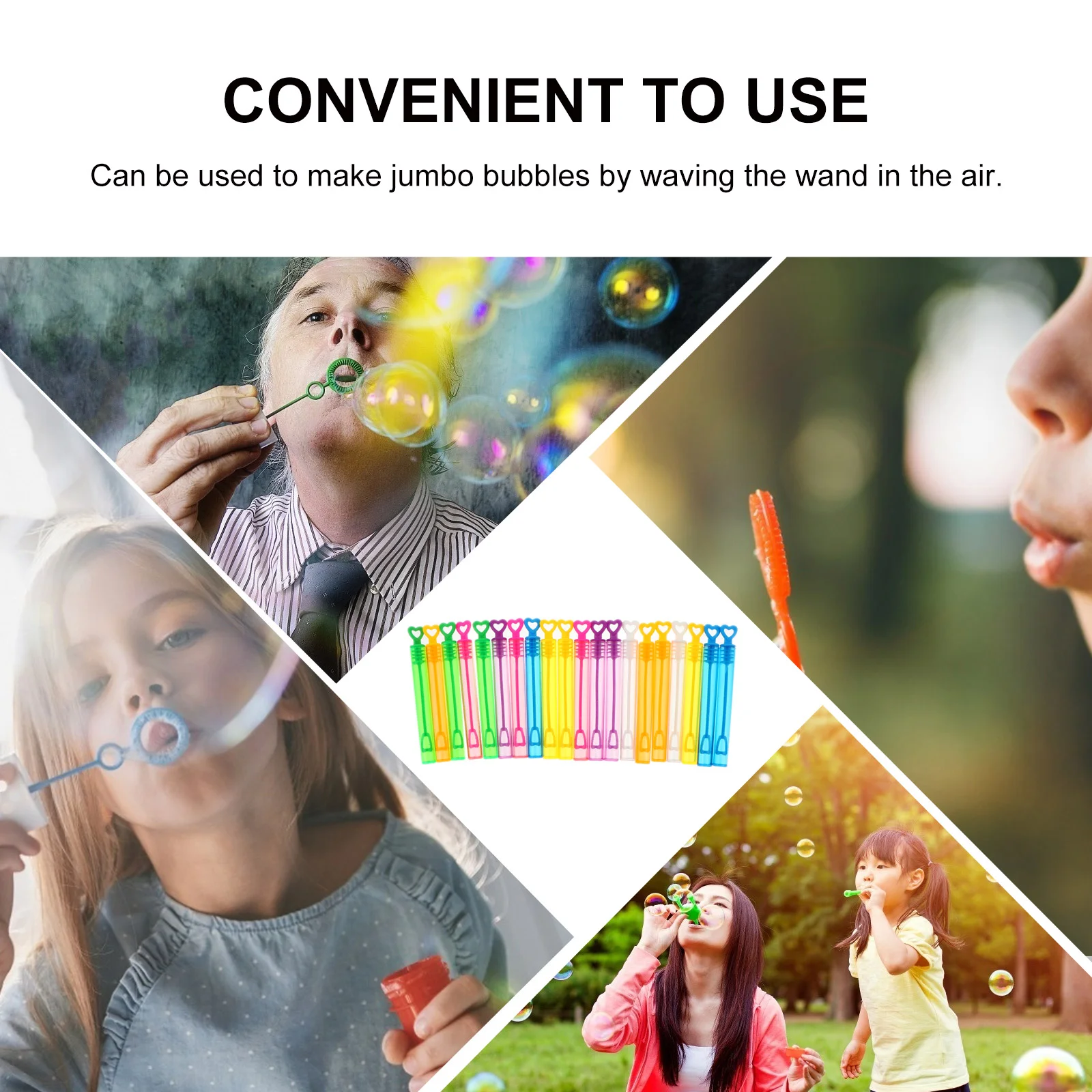 Colorful Mini Bubble Wand Soap Empty Bottle Heart Wand Empty Tube Kids Birthday Party Favors Filler Toys Wedding Gifts for Guest 5