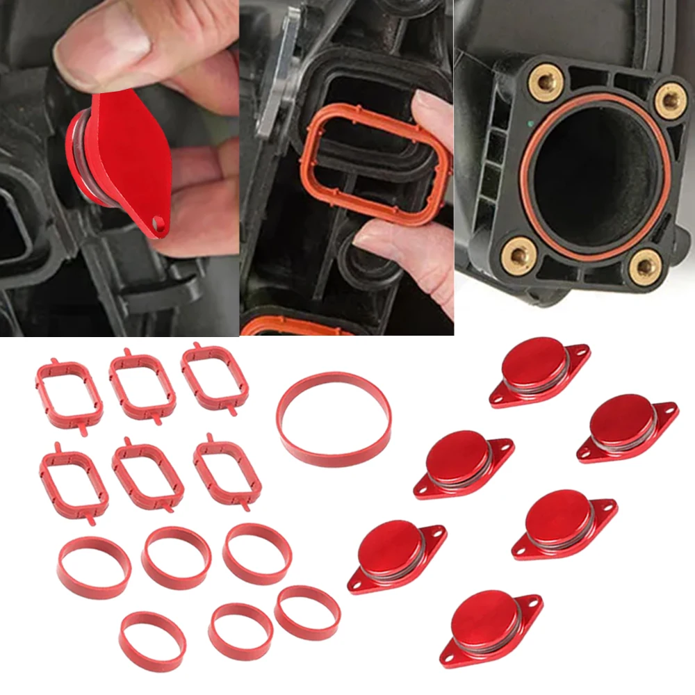 키 블랭크 스월 블랭크 플랩 수리 삭제 키트, 흡기 개스킷 포함, 자동차 교체 부품, 6X33mm