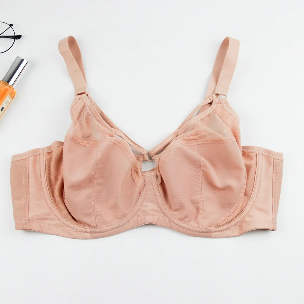 Sexy Womens Bandage Minimizer Bra Full Coverage Non Padded Underwire 38 40 42 44 C D DD Female Breathable Large Size Lingerie