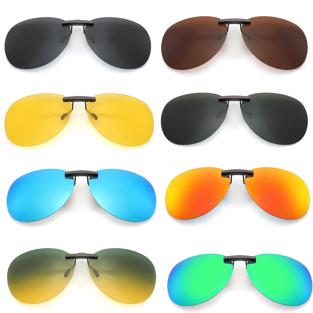 Sunglasses 1pc Frog Men And Women Al Mg Polarized Clip On Grey Green Brown Yellow
